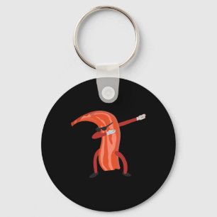 Dabbing Bacon Shirt Cool Dainty Cut Of Pork Gift Key Ring