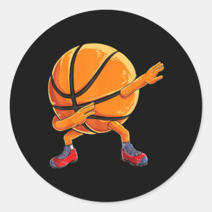 Dabbing Basball Ball Funny Men Women Sports Player Classic Round Sticker