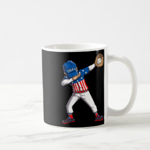 Dabbing Baseball Player 4th Of July Usa American F Coffee Mug