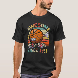 Dabbing Basketball Awesome Since 1961 Birthday Men T-Shirt