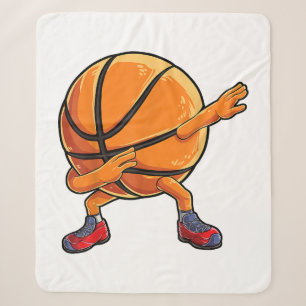Dabbing Basketball Ball Funny Boys Men Women Sport Sherpa Blanket