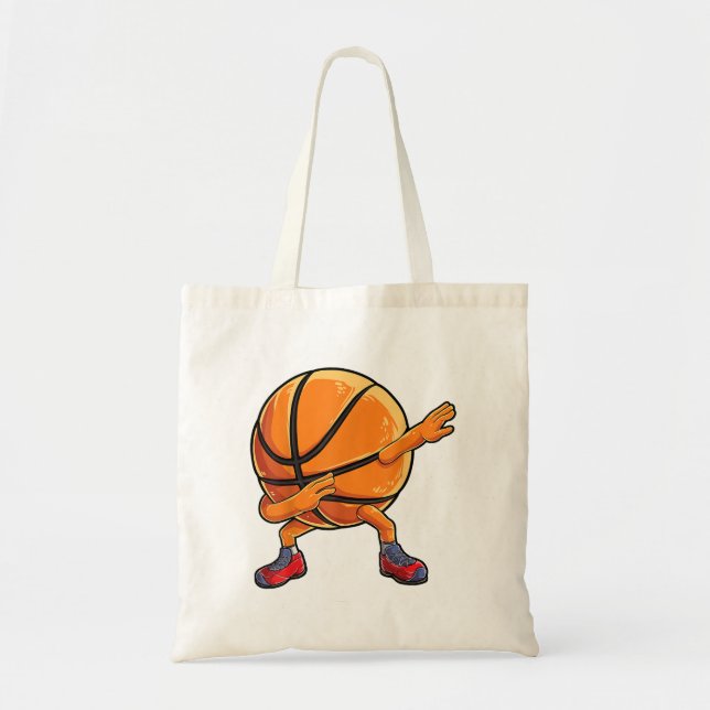 Dabbing Basketball Ball Funny Boys Men Women Sport Tote Bag (Front)