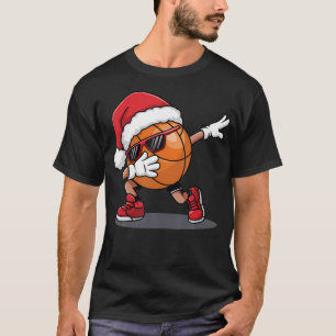 Dabbing Basketball Christmas T-Shirt