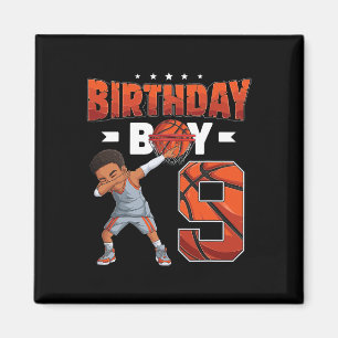 Dabbing Basketball player 9 Years Old Boy 9th Birt Magnet