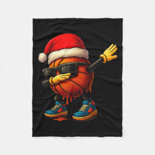 Dabbing Basketball Sungles Funny Christmas Tee Boy Fleece Blanket