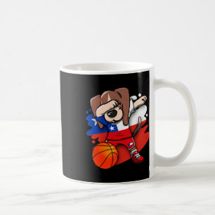 Dabbing Beagle Chile Jersey Chilean Sketll Lovers  Coffee Mug