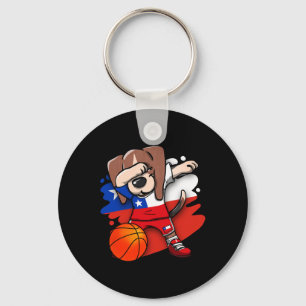 Dabbing Beagle Chile Jersey Chilean Sketll Lovers  Key Ring