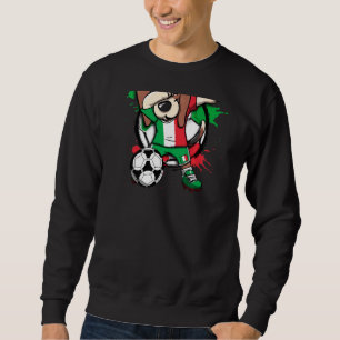 Dabbing Beagle Dog Italy Soccer Fans Jersey Footba Sweatshirt