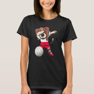 Dabbing Beagle Dog Poland Jersey Polish Volleyball T-Shirt