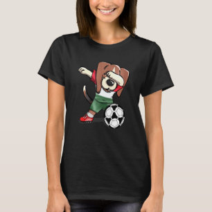 Dabbing Beagle Hungary Football Hungarian Flag Soc T-Shirt