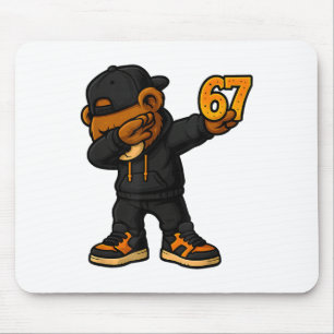 Dabbing Bear 67 Meme Funny Brainrot Hip Hop Kids B Mouse Pad