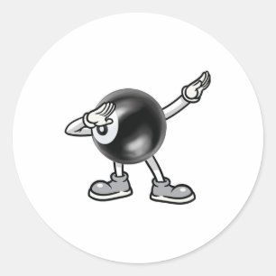 Dabbing Billiards Ll Tee Kids Boys Dab Dance Gifts Classic Round Sticker