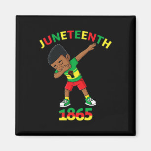 Dabbing Black King Juneteenth 1865 Brown Skin Boys Magnet