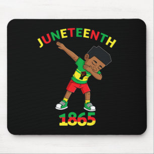 Dabbing Black King Juneteenth 1865 Brown Skin Boys Mouse Pad