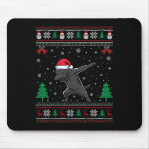 Dabbing Black Labrador Dog Santa Hat Boys Girls Ch Mouse Pad
