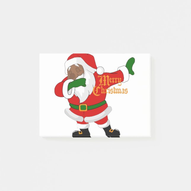 dabbing black santa claus post-it notes (Front)