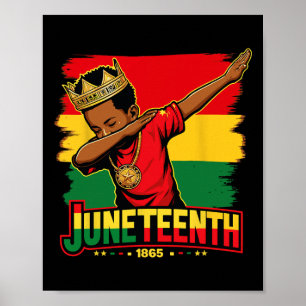 Dabbing Black Skin King Boy Poster