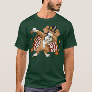 Dabbing Boer Dog Thanksgiving Day Dog Pilgrim Boys T-Shirt