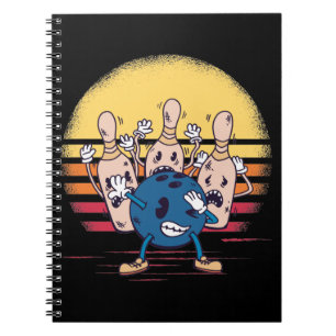 Dabbing Bowling Ball Funny Bowling Pins Notebook