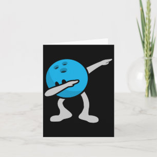 Dabbing Bowling Shirt Birthday Party Bowling Gift  Card