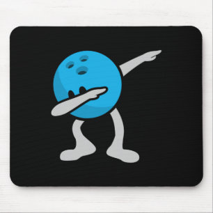 Dabbing Bowling Shirt Birthday Party Bowling Gift Mouse Pad