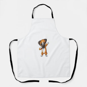 Dabbing Boxer T Shirt Boys Kids Dog Lover Dab Danc Apron