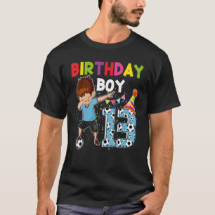 Dabbing Boy 13 Year Old Soccer Player 13th Birthda T-Shirt