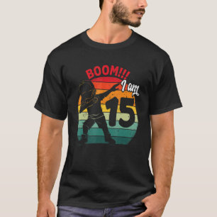 Dabbing Boy 15th Birthday Party Fifteen 15 Years O T-Shirt