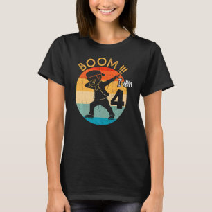 Dabbing Boy 4th Birthday Outfit 4 Four Years Old K T-Shirt