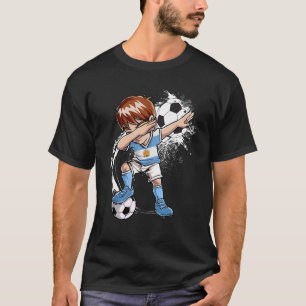 Dabbing Boy Argentina Soccer Team World Soccer T-Shirt