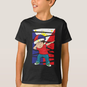 Dabbing Boy Philippine Flag Filipino T-Shirt