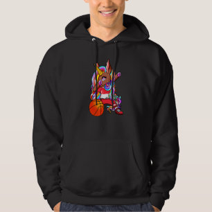 Dabbing Brown Skin Unicorn Singapore Basketball Fa Hoodie