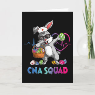Dabbing Bunny Cna Squad Eggs Nursing Easter Day _1 Card