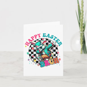 Dabbing Bunny Easter Bruh Easter Bruh Bunny Sungle Card
