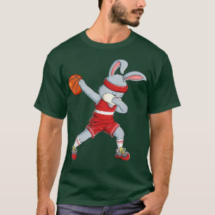 Dabbing Bunny Easter Day Basketball Happy Easter B T-Shirt