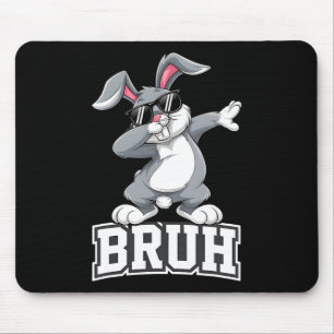 Dabbing Bunny Easter Day Dab Bruh Bunny Teens Boys Mouse Pad
