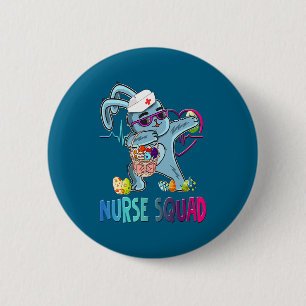 Dabbing Bunny Easter Eggs Nursing Design 6 Cm Round Badge