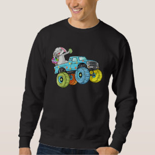 Dabbing Bunny Happy Easter Monster Truck Kids Boy Sweatshirt