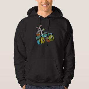 Dabbing Bunny Happy Easter Monster Truck Kids Boys Hoodie