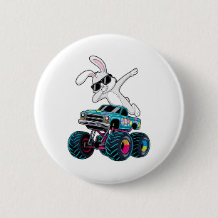 Dabbing Bunny Happy Easter Monster Truck Lovers Ki 6 Cm Round Badge