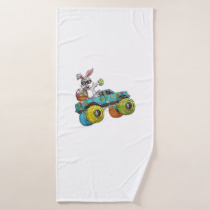 Dabbing Bunny Happy Easter Monster Truck Lovers Ki Bath Towel