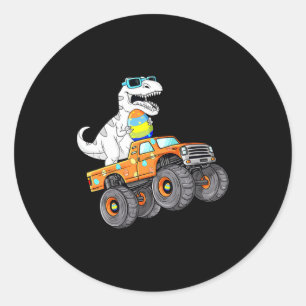 Dabbing bunny happy easter monster truck lovers ki classic round sticker