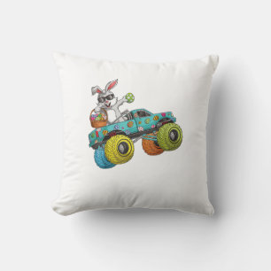 Dabbing Bunny Happy Easter Monster Truck Lovers Ki Cushion
