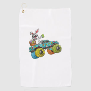Dabbing Bunny Happy Easter Monster Truck Lovers Ki Golf Towel