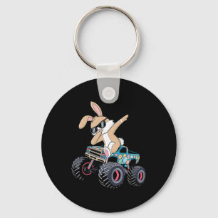Dabbing Bunny Happy Easter Monster Truck Lovers Ki Key Ring