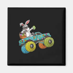 Dabbing Bunny Happy Easter Monster Truck Lovers Ki Magnet