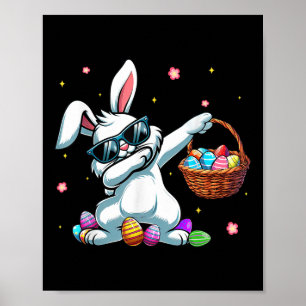Dabbing Bunny Happy Easter Shirts For Kids Boys To Poster