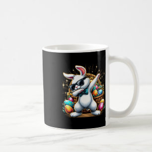 Dabbing Bunny Rabbit Easter Egg Hunting Boys Kids Coffee Mug