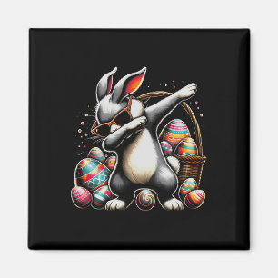 Dabbing Bunny Rabbit Happy Easter Egg Gift Kids Bo Magnet