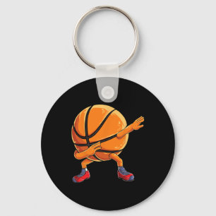Dabbing Bysketbyll Byll Fun Boys Men Women Sports Key Ring